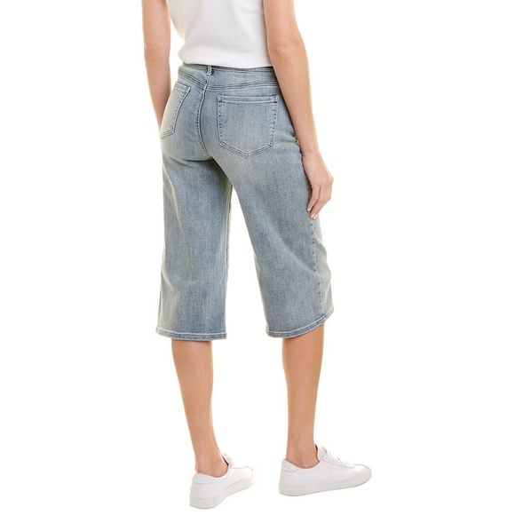 Nydj Womens Wide Leg Pedal Pusher Clean Affection Capri Jean, Blue - Picture 2 of 3